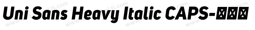 Uni Sans Heavy Italic CAPS字体转换